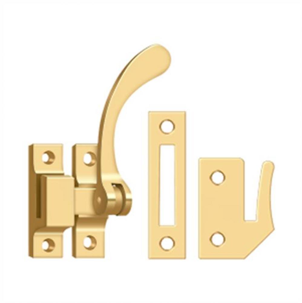 Window Lock, Casement Fastener, Reversible, 4-1/2&apos;&apos;