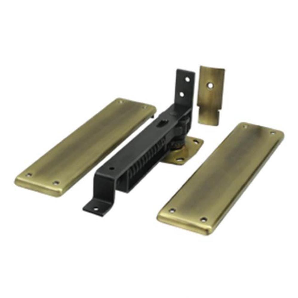 Spring Hinge, Double Action w/ Solid Brass Cover Plates