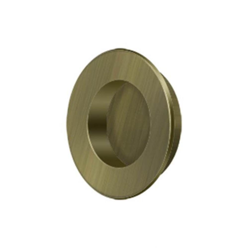 Flush Pull, Round, HD, 1-7/8&apos;&apos;, Solid Brass