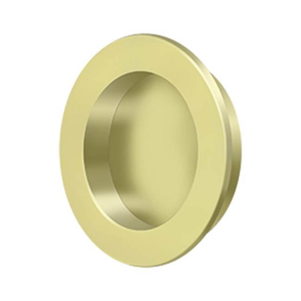 Flush Pull , Round, HD, 2-3/8&apos;&apos;, Solid Brass