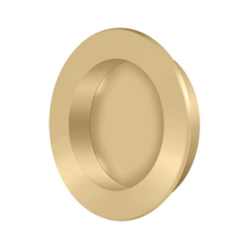 Flush Pull , Round, HD, 2-3/8&apos;&apos;, Solid Brass