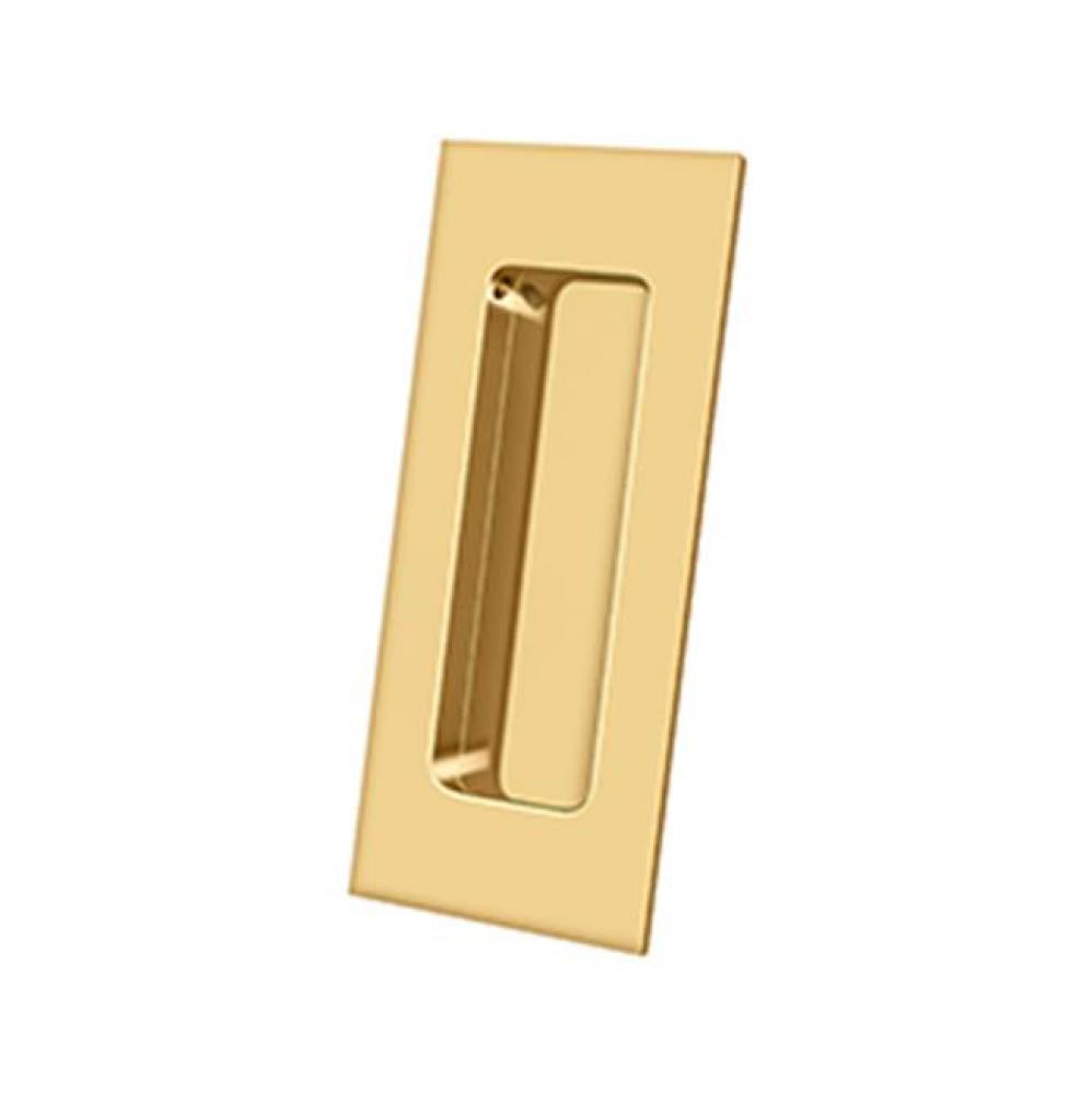 Flush Pull, Rectangular, HD, 4&apos;&apos; x 1-7/8&apos;&apos; x 7/16&apos;&apos;, Solid Brass