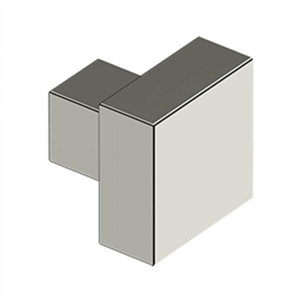 MODERN SQUARE KNOB, 1-1/4&apos;&apos; x 1-1/4&apos;&apos;, SOLID BRASS