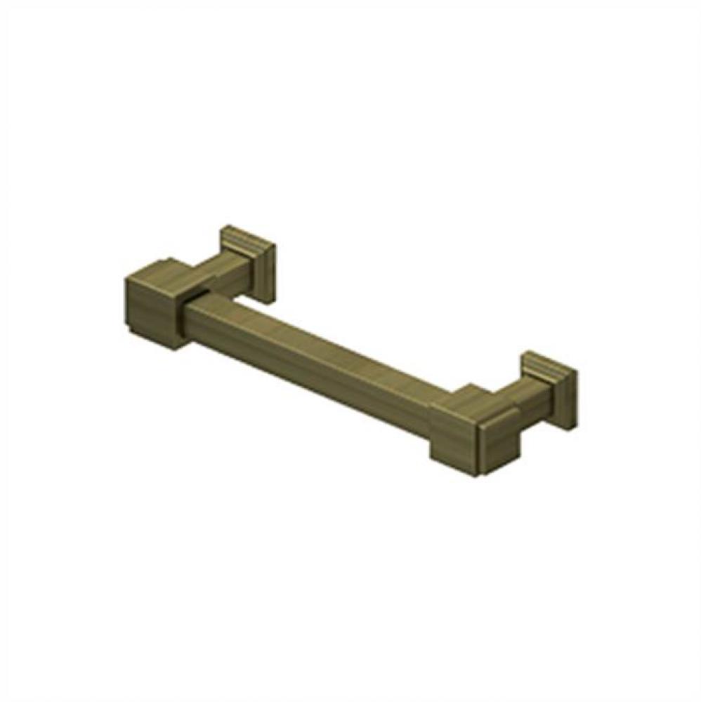 Decorative Cabinet Pull 4&apos;&apos;, Manhattan, Solid Brass