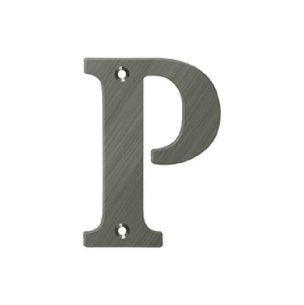 4&apos;&apos; Residential Letter P