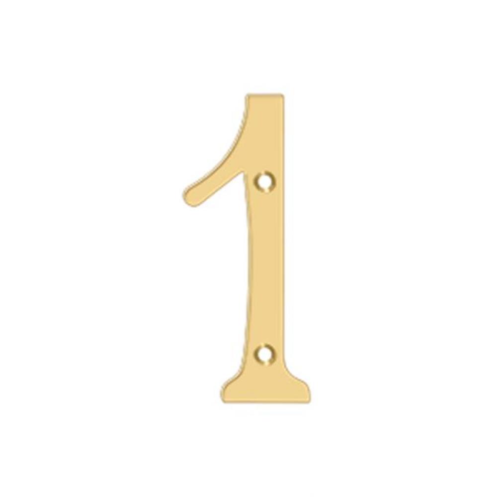 4&apos;&apos; Numbers, Solid Brass