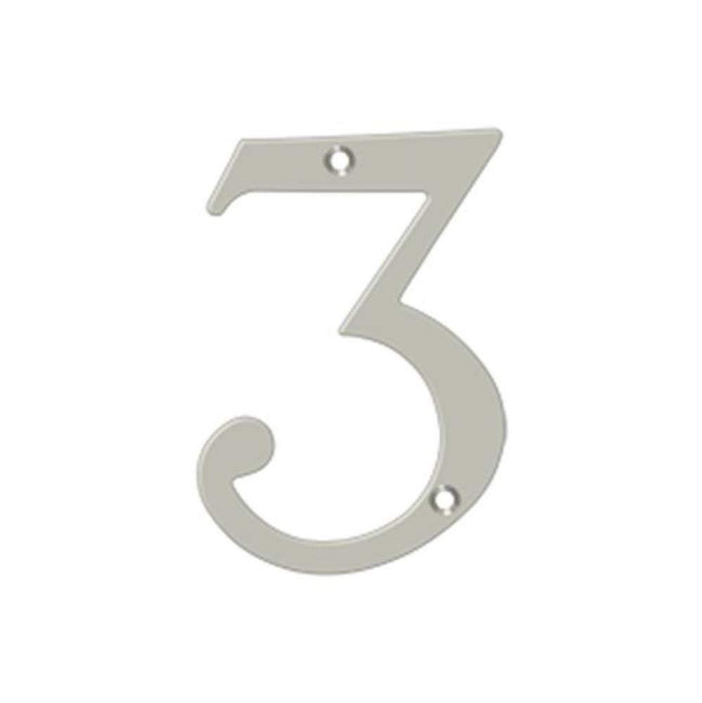 4&apos;&apos; Numbers, Solid Brass