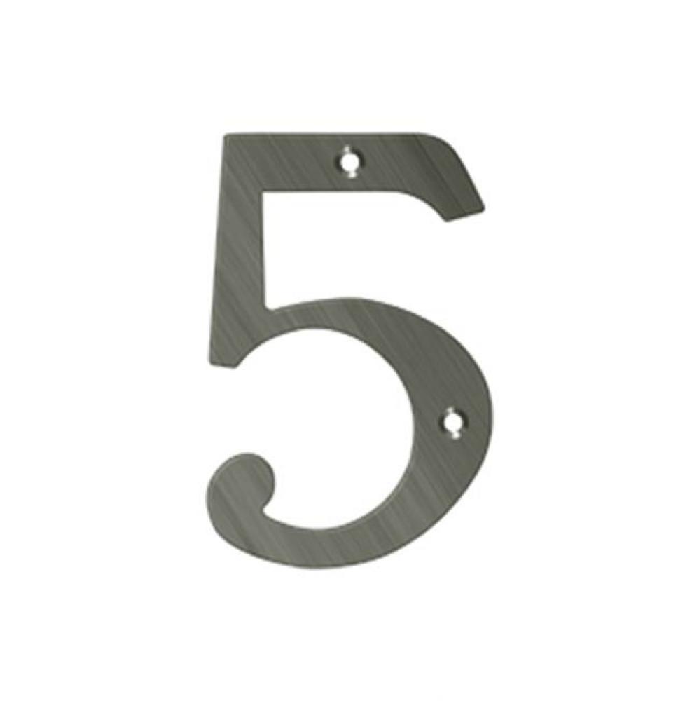 4&apos;&apos; Numbers, Solid Brass