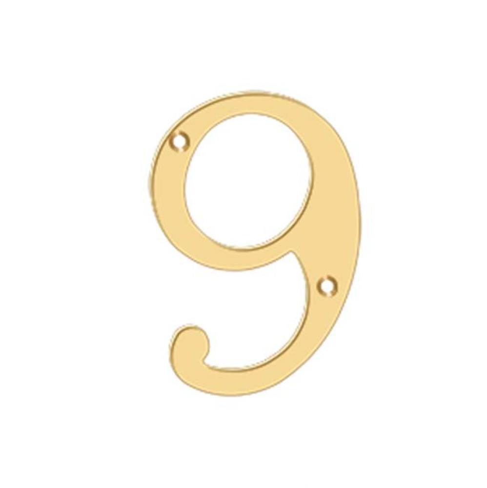 4&apos;&apos; Numbers, Solid Brass