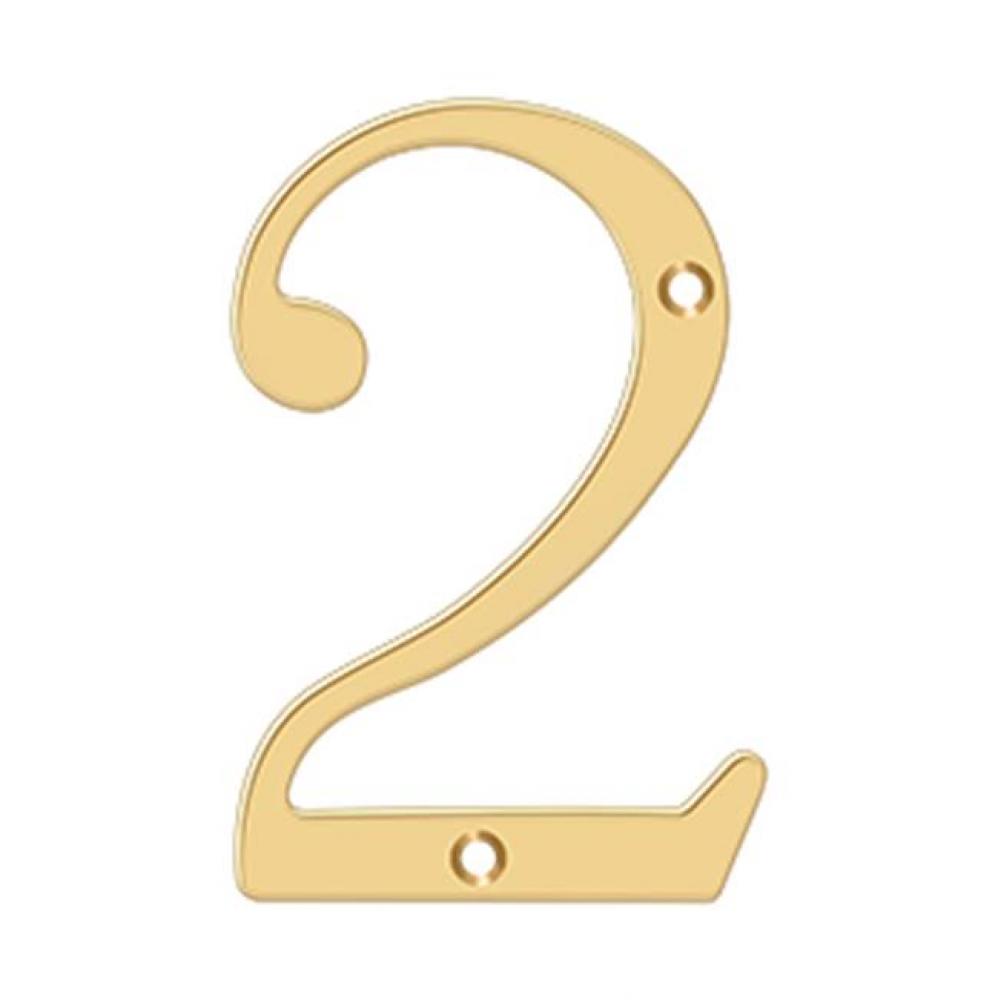 6&apos;&apos; Numbers, Solid Brass