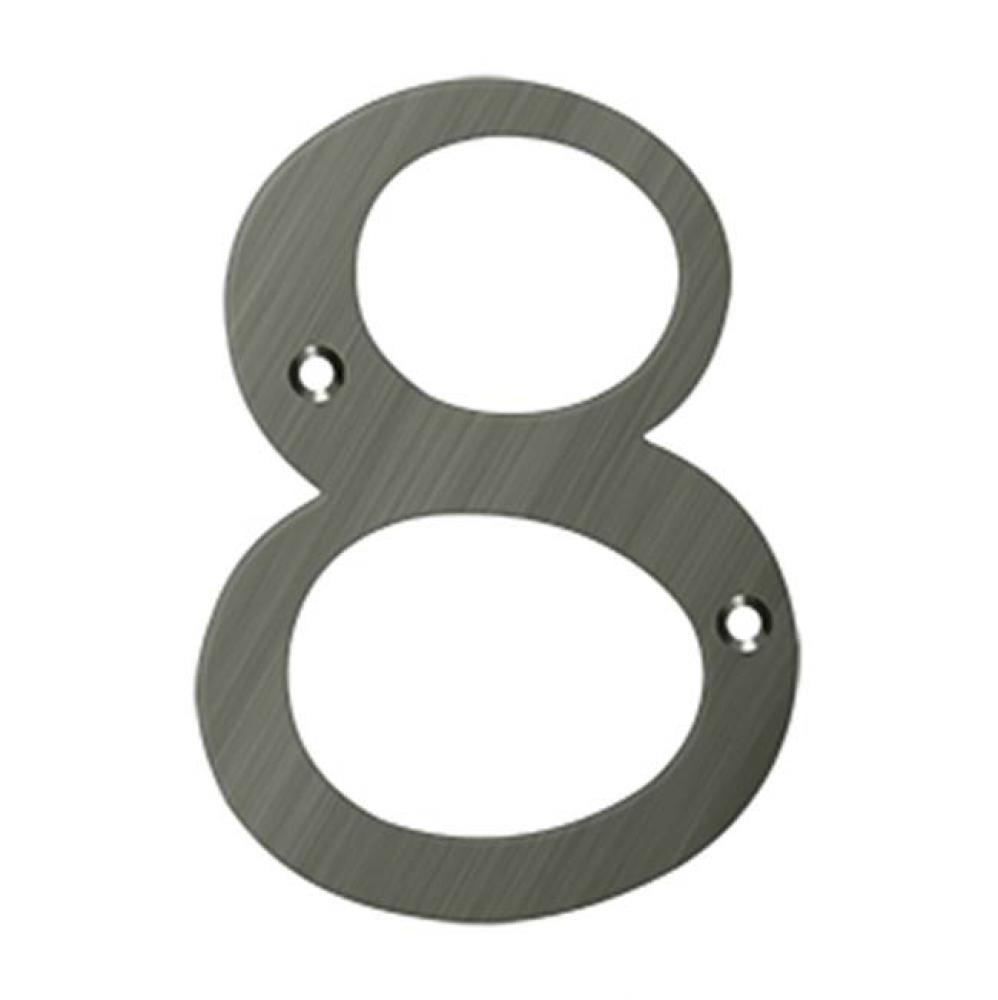 6&apos;&apos; Numbers, Solid Brass