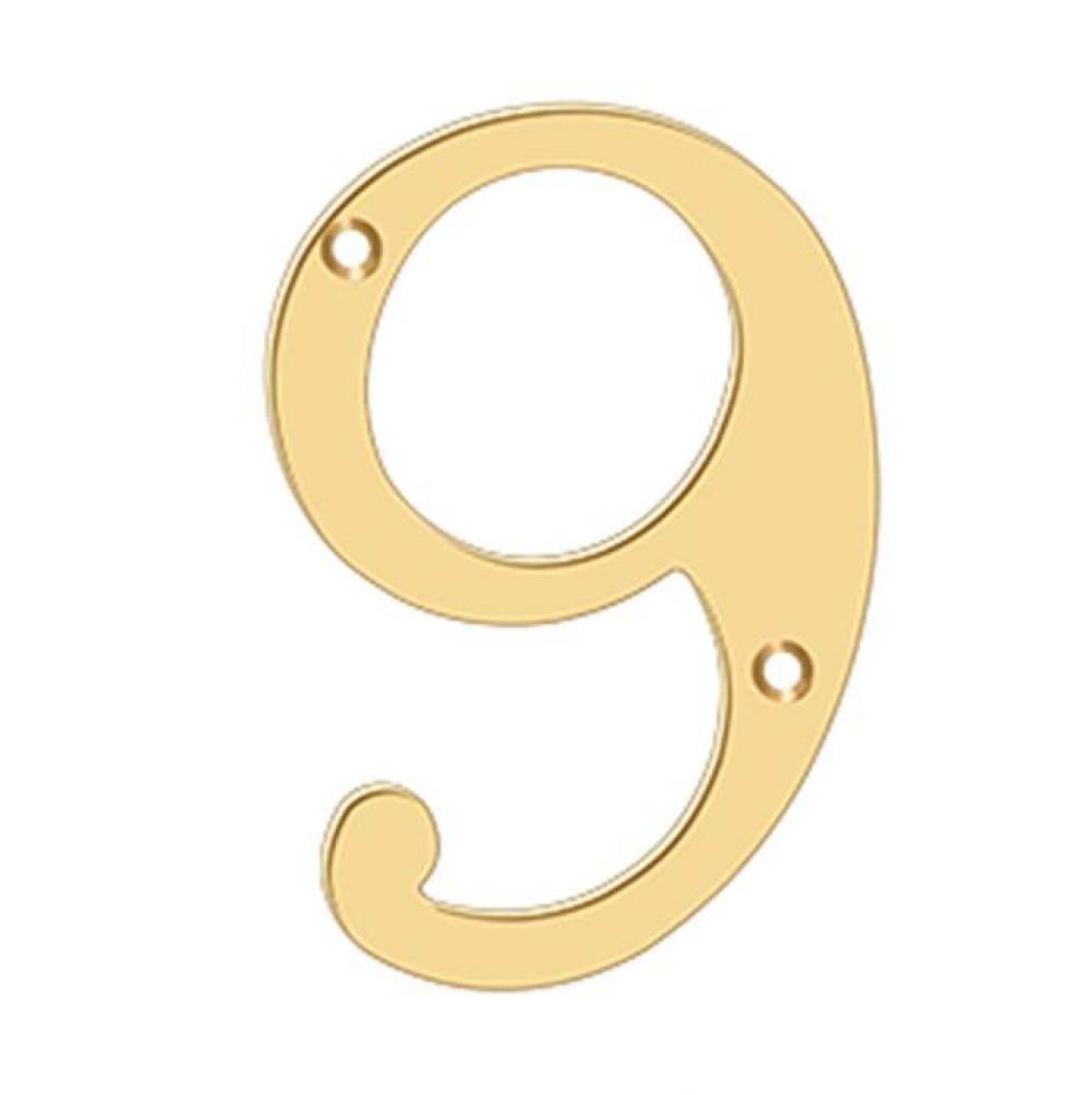 6&apos;&apos; Numbers, Solid Brass