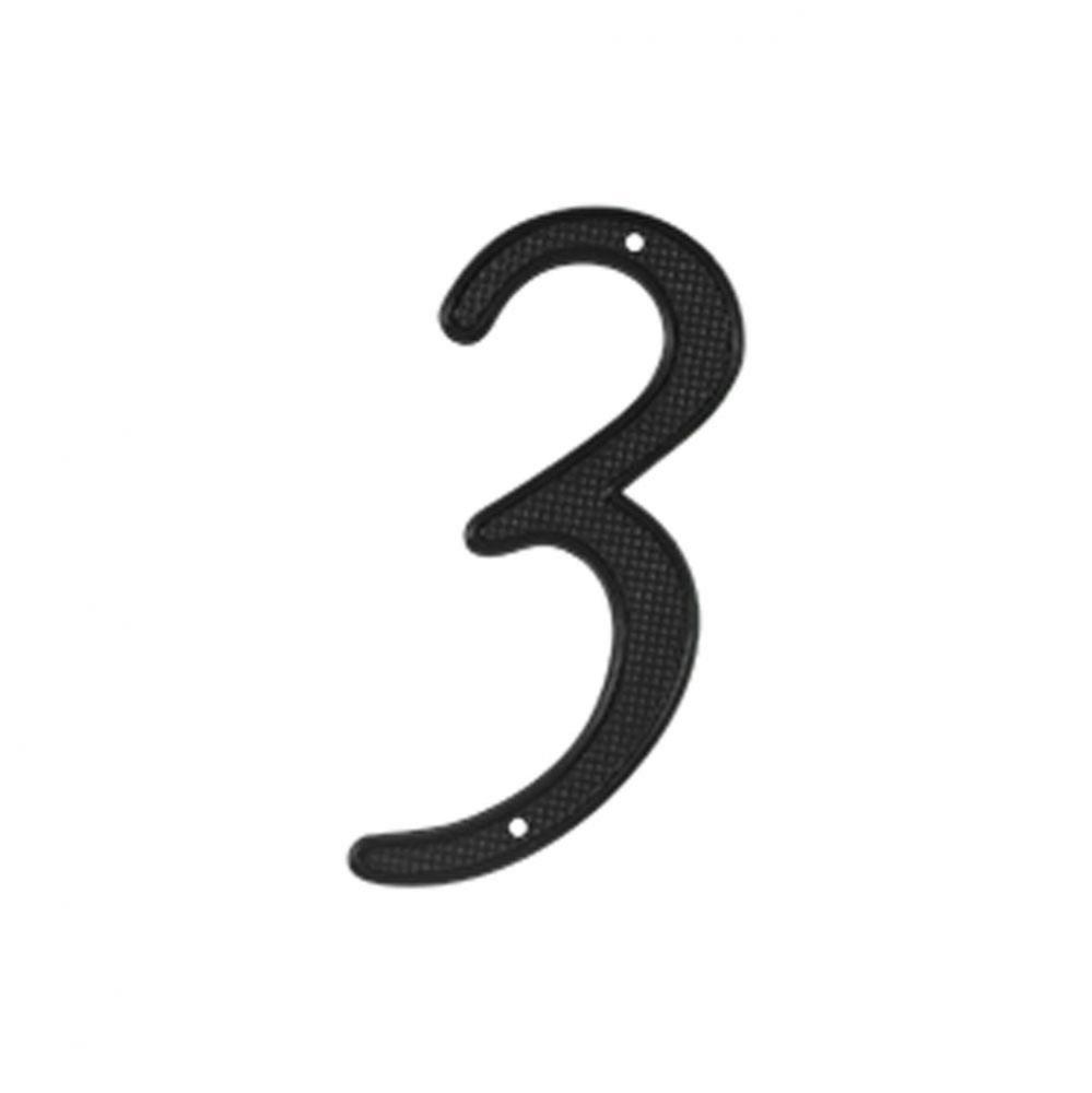 4&apos;&apos; Numbers Zinc Die-Cast, Black