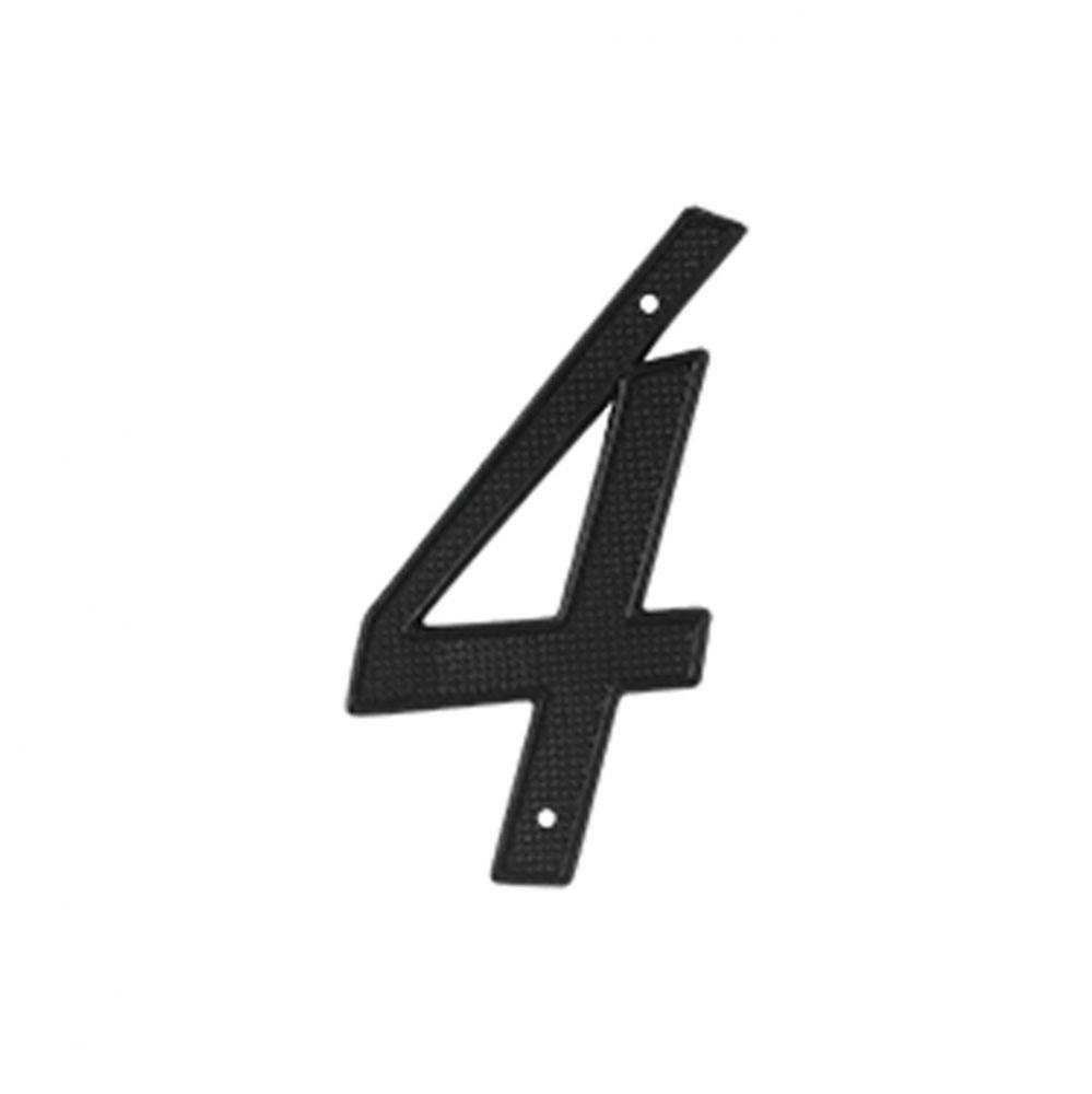 4&apos;&apos; Numbers Zinc Die-Cast, Black