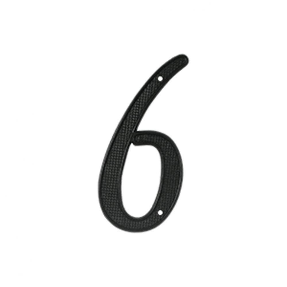 4&apos;&apos; Numbers Zinc Die-Cast, Black