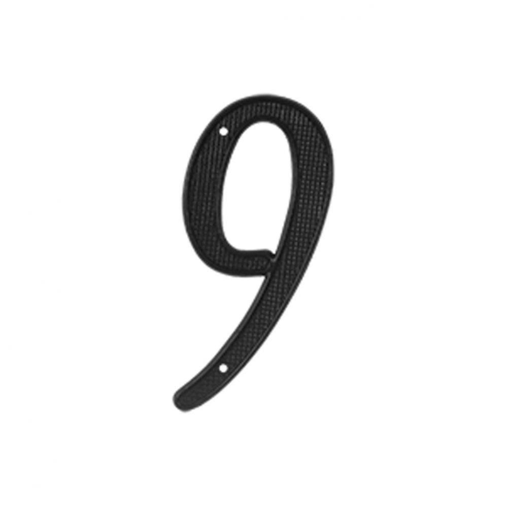 4&apos;&apos; Numbers Zinc Die-Cast, Black