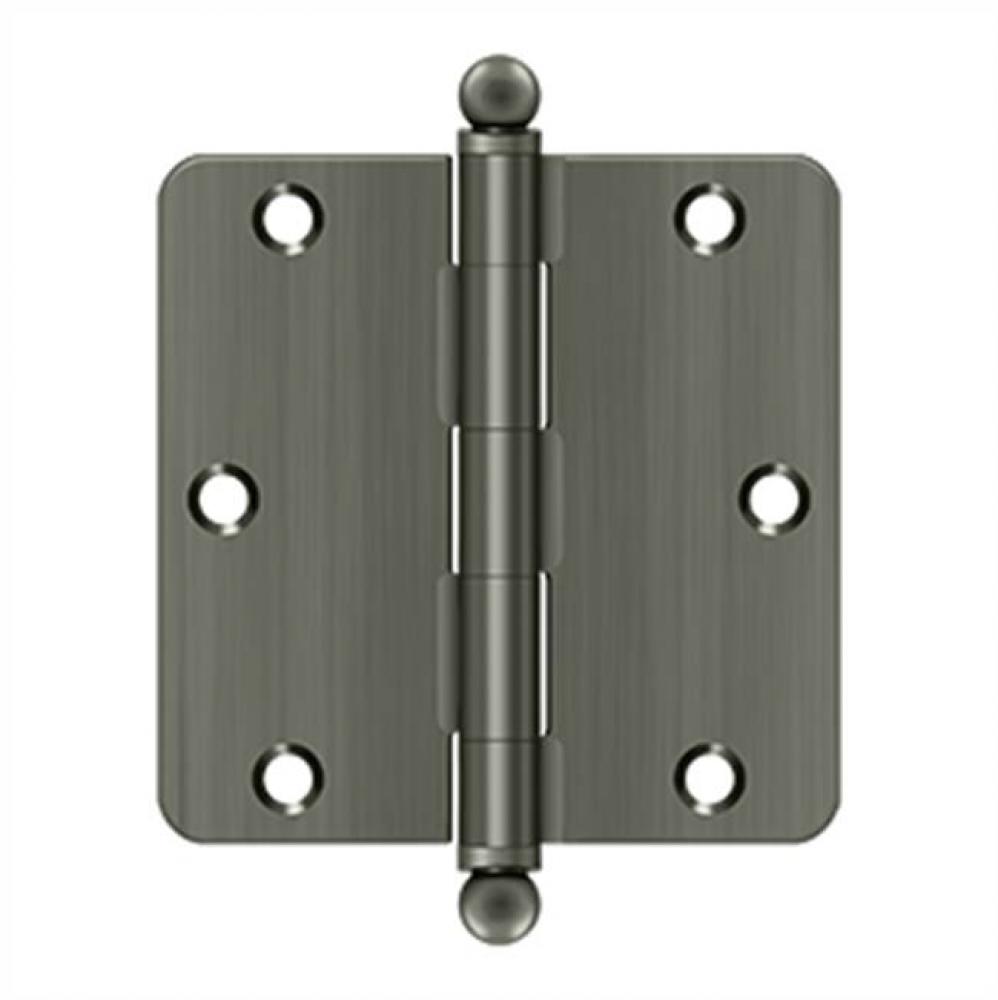 3-1/2&apos;&apos; x 3-1/2&apos;&apos; x 1/4&apos;&apos; Radius Hinge, w/ Ball Tips