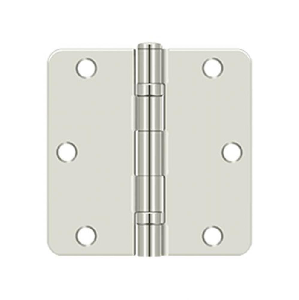 3-1/2&apos;&apos; x 3-1/2&apos;&apos; x 1/4&apos;&apos; Radius Hinge, Ball Bearing