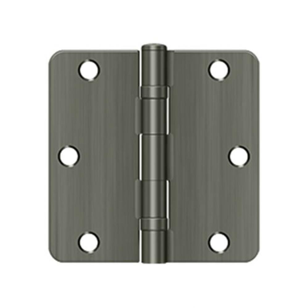 3-1/2&apos;&apos; x 3-1/2&apos;&apos; x 1/4&apos;&apos; Radius Hinge, Ball Bearing