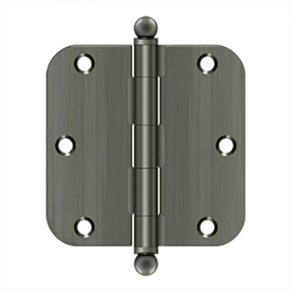 3-1/2&apos;&apos; x 3-1/2&apos;&apos; x 5/8&apos;&apos; Radius Hinge, w/ Ball Tips