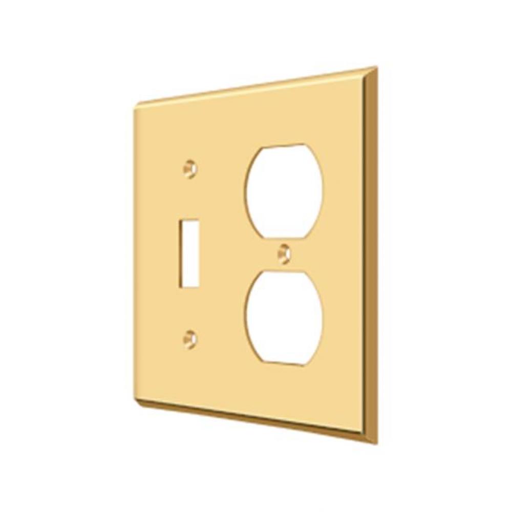 Switch Plate, Single Switch/Double Outlet