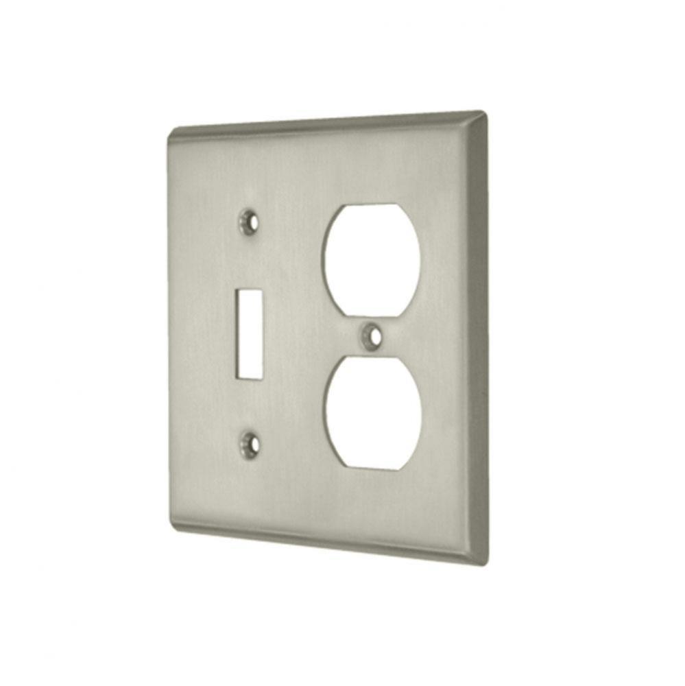 Switch Plate, Single Switch/Double Outlet