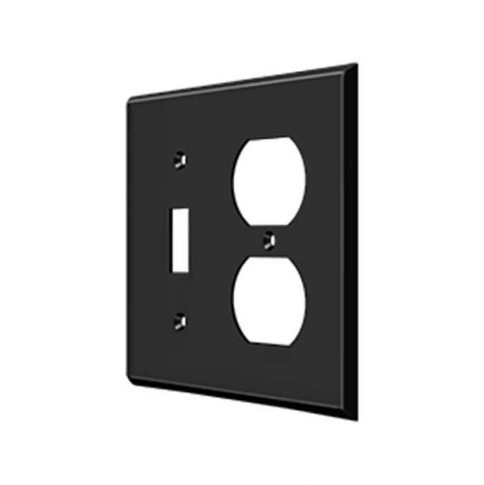 Switch Plate, Single Switch/Double Outlet