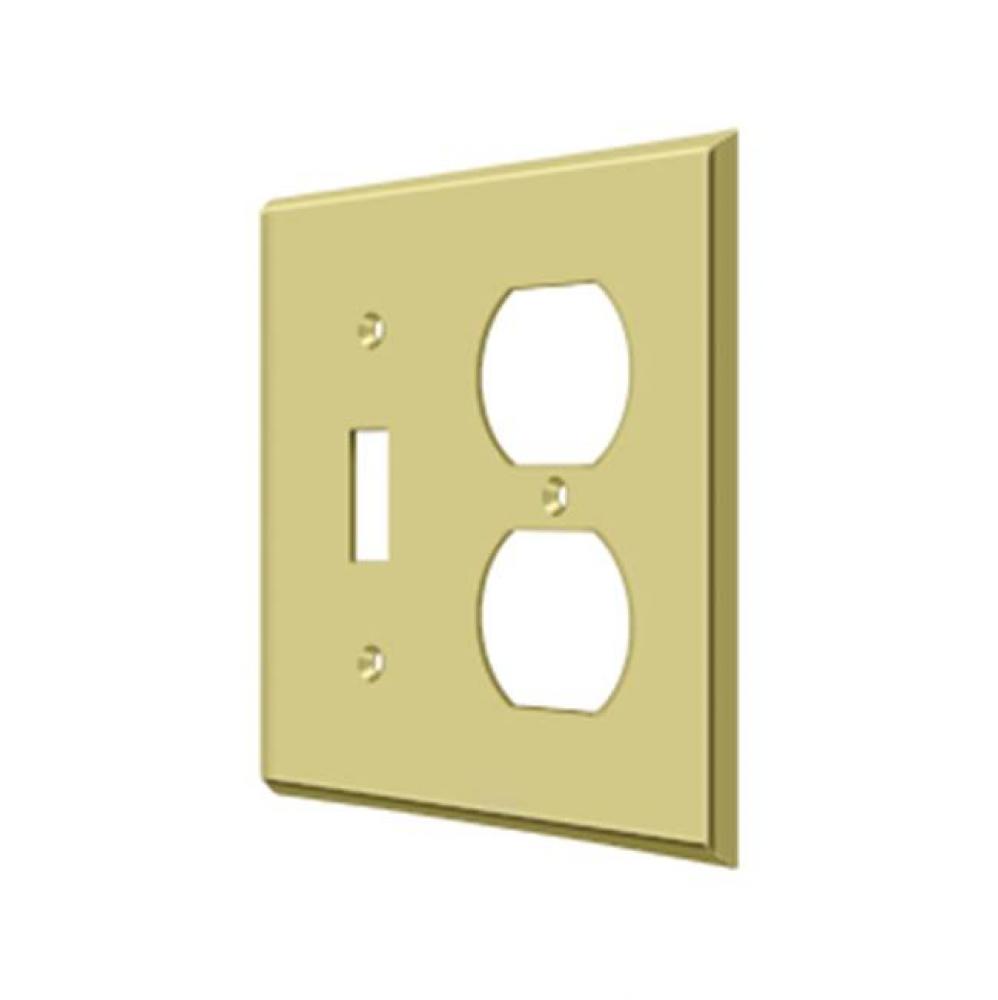 Switch Plate, Single Switch/Double Outlet