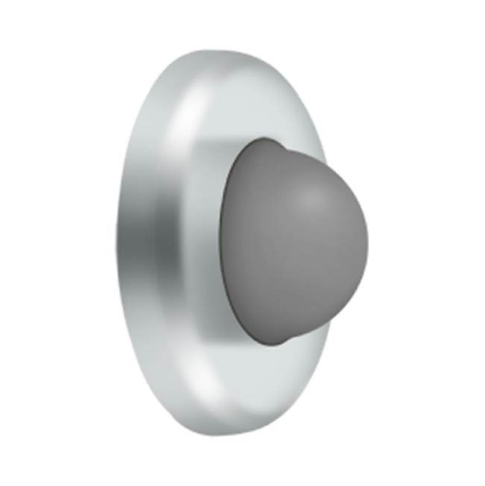 Wall Mount Convex Flush Bumper, 2-1/2&apos;&apos; Diam.