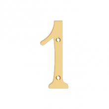 Deltana RN4-1 - 4'' Numbers, Solid Brass