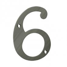 Deltana RN6-6U15A - 6'' Numbers, Solid Brass