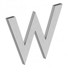 Deltana RNB-WU32D - 4'' LETTER W, B SERIES WITH RISERS, STAINLESS STEEL