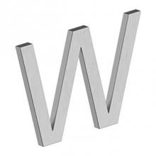 Deltana RNE-WU32D - 4'' LETTER W, E SERIES WITH RISERS, STAINLESS STEEL