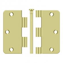 Deltana S35R4BK2D-UN - 3-1/2'' x 3-1/2'' x 1/4'' Radius Hinge, Residential Thickness