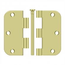 Deltana S35R5BK2D-UN - 3-1/2'' x 3-1/2'' x 5/8'' Radius Hinge, Residential Thickness