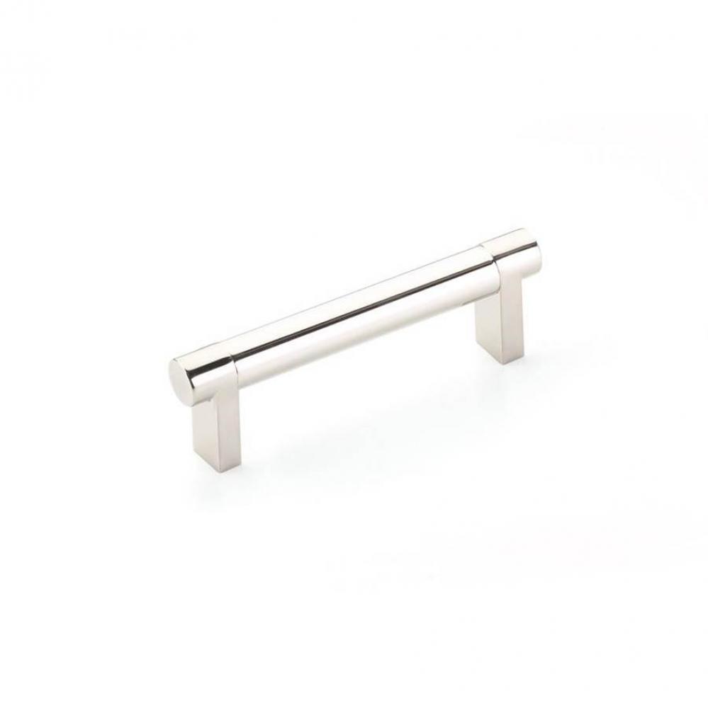 Select Cabinet Pull 5 in C-C, Rectangular Stem US19, Smooth Bar Satin Copper