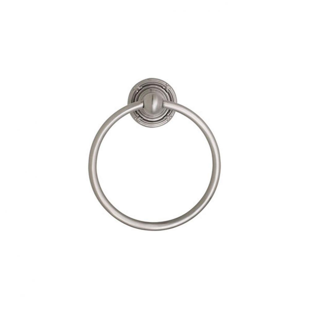 Brass Towel Ring, Rectangular Rosette, 6-7/8&apos;&apos;, US15A