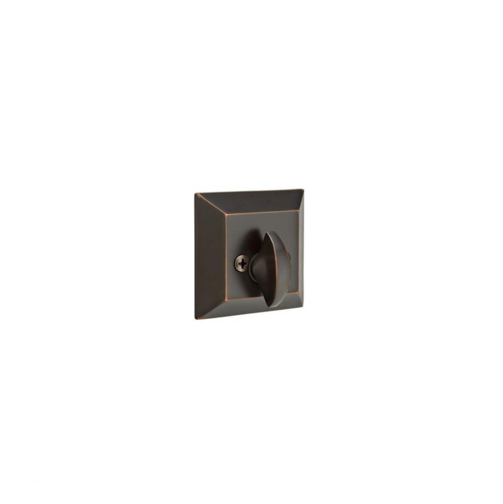 Brass Quincy Rose Deadbolt, SglSided, US15