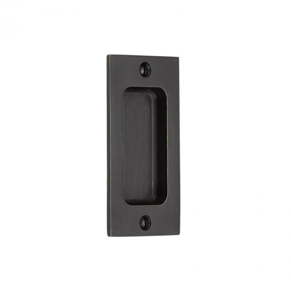 Sandcast Bronze Rectangular Flush Pulls -4&apos;&apos;, MB