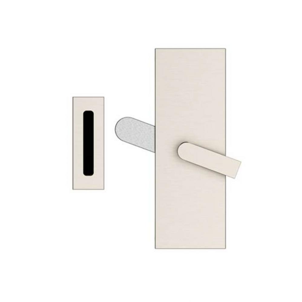 Modern Rectangular Barn Door Privacy Lock with Strike US10B