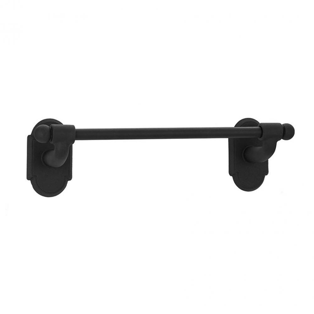 Wrought Steel Towel Bar, No.2 Rosette, 12&apos;&apos;, FBS