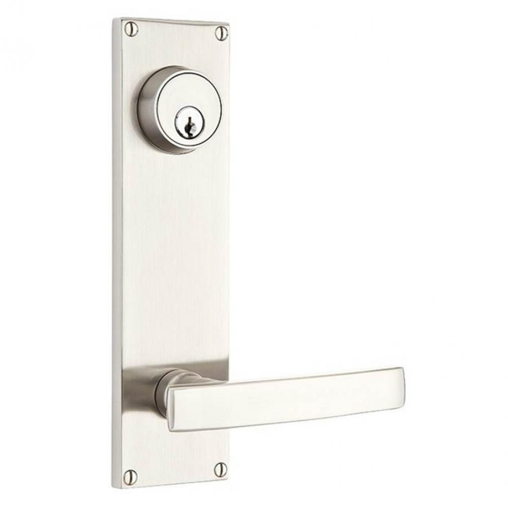 Passage Single Keyed, Sideplate Locksets Modern 5-1/2&apos;&apos; Center to Center Keyed, Bristol