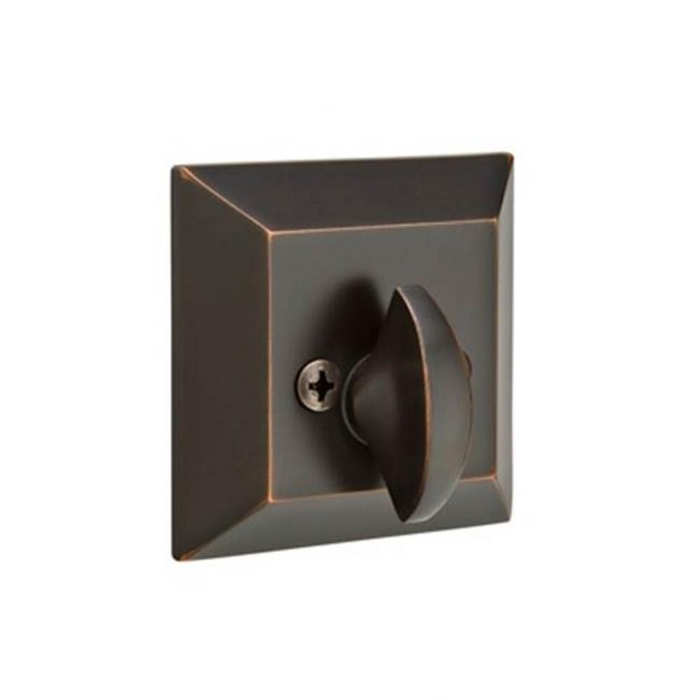 Brass Quincy Rosette Deadbolt, Sgl Sided, US14