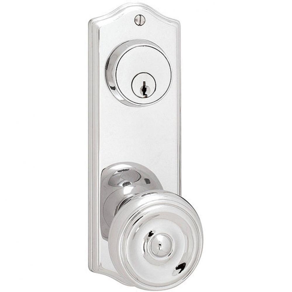 Passage Single Keyed, Sideplate Locksets Colonial 3-5/8&apos;&apos; Center to Center Keyed, Hermes