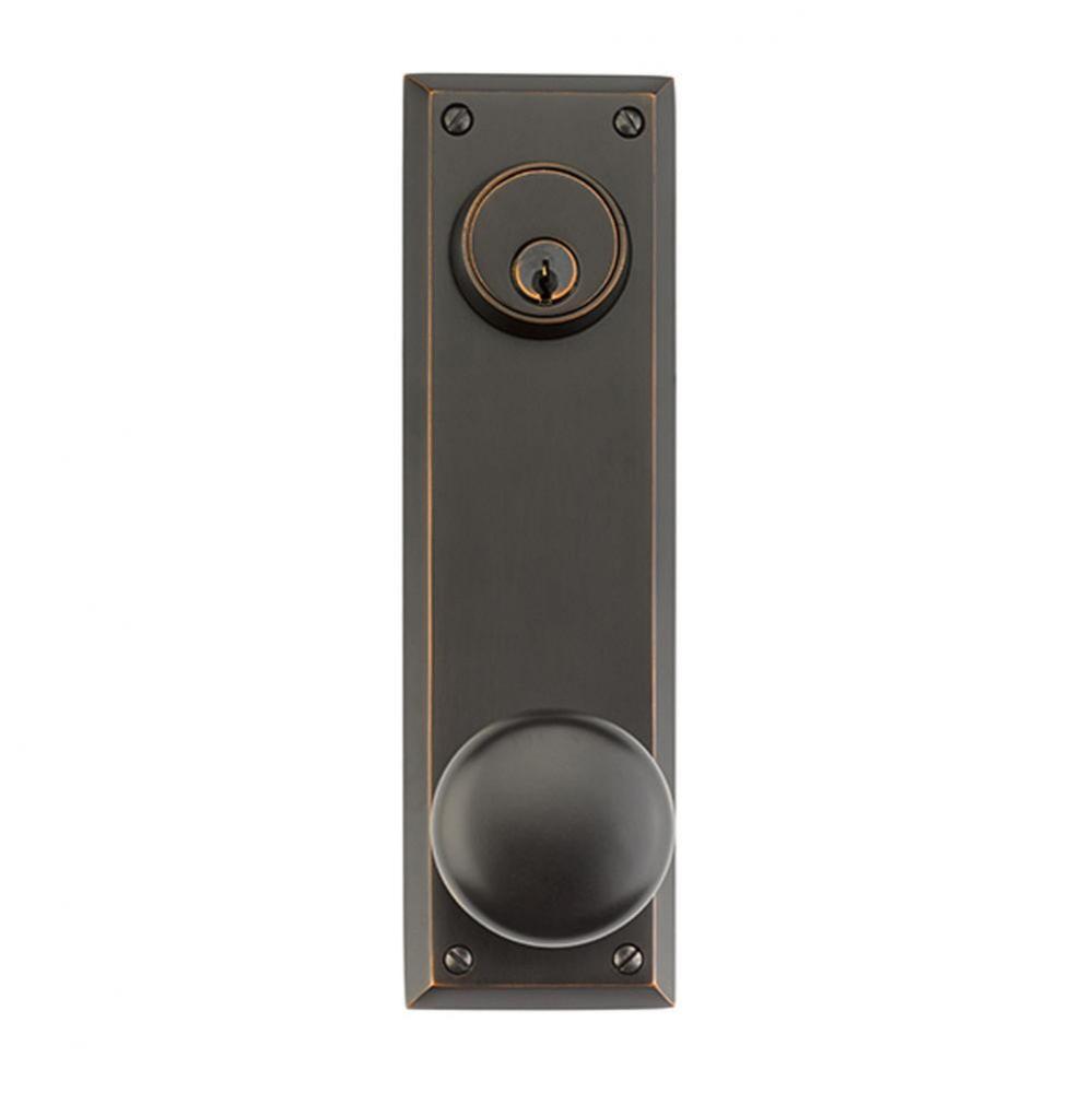 Passage Double Keyed, Sideplate Locksets Quincy 5-1/2&apos;&apos; Center to Center Keyed, Astoria