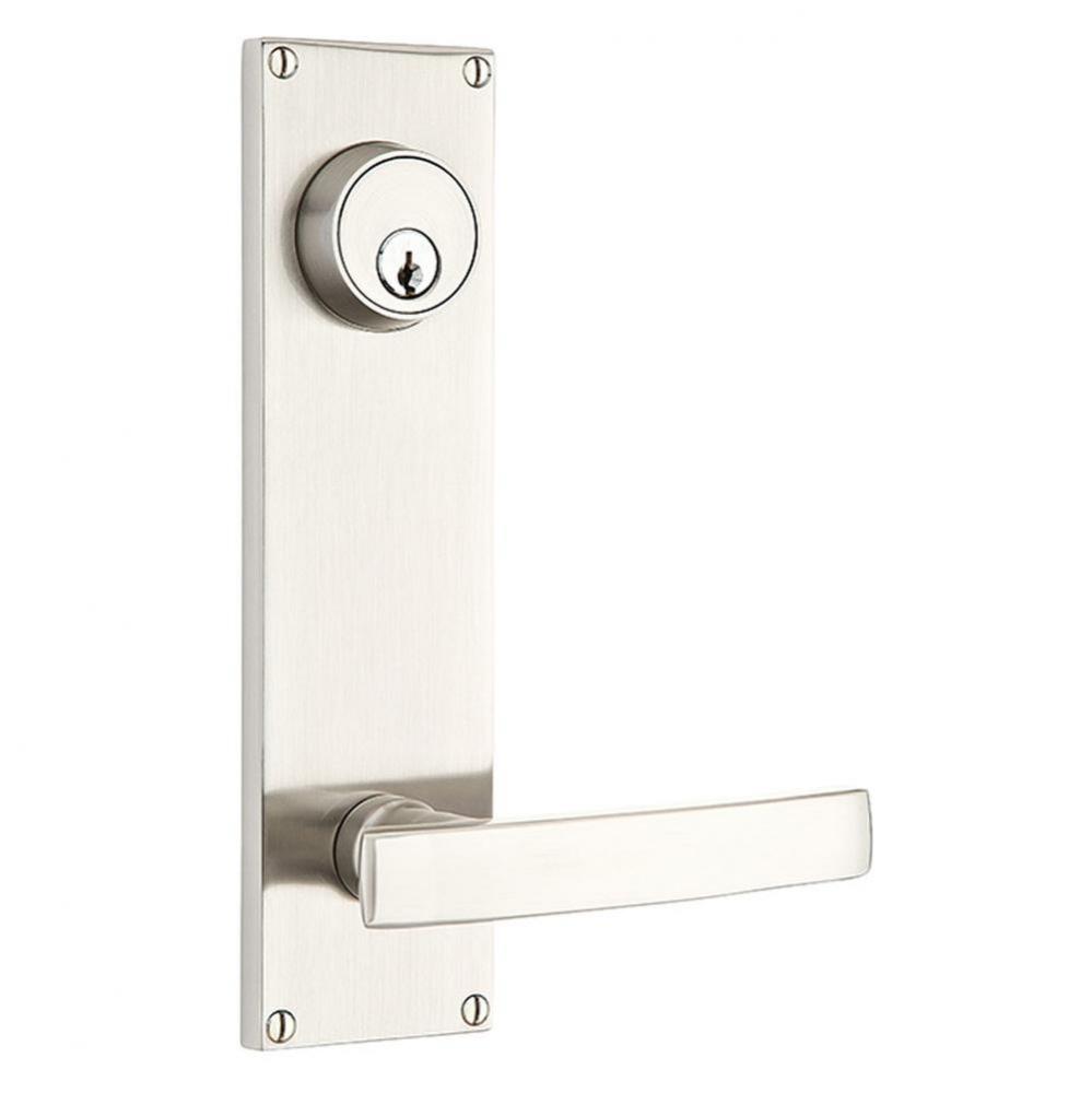 Passage Double Keyed, Sideplate Locksets Modern 5-1/2&apos;&apos; Center to Center Keyed, Mercury