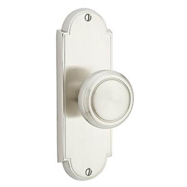 Privacy, Sideplate Locksets Delaware Non-Keyed 7-1/8&apos;&apos;, Astoria Clear Knob, US19