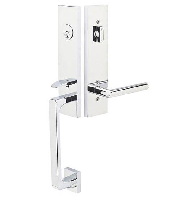 Dbl Cyl, Davos Tub Ent, Modern Square Crystal Knob, US15