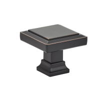 Emtek 86296US10B - Geometric Square Knob, 1-5/8'', US10B