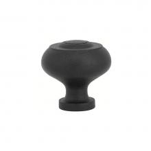 Emtek 76015FB - Wrought Steel Brittany Cabinet Knob, 1'', FBS